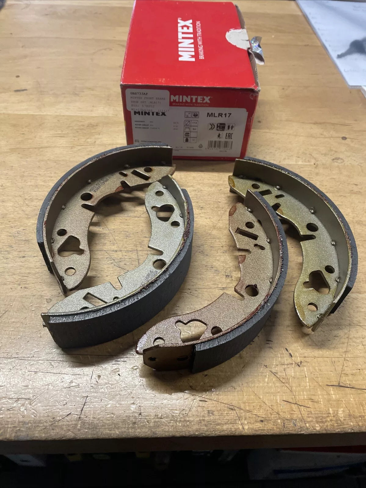 Mintex Beläge Bremse Backen Vorne Satz VA Rover Mini GBS733MIN Trommelbremse